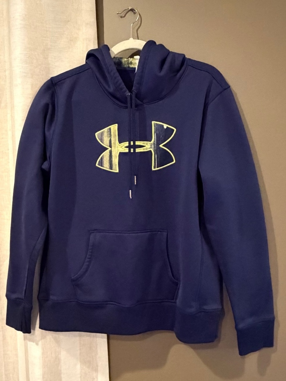 Under Armour Storm Fleece Navy Blue Hoodie Sweatshirt, Size Medium